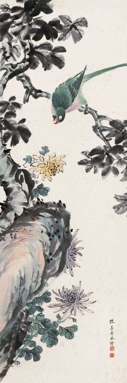 缪嘉惠 花鸟 立轴
